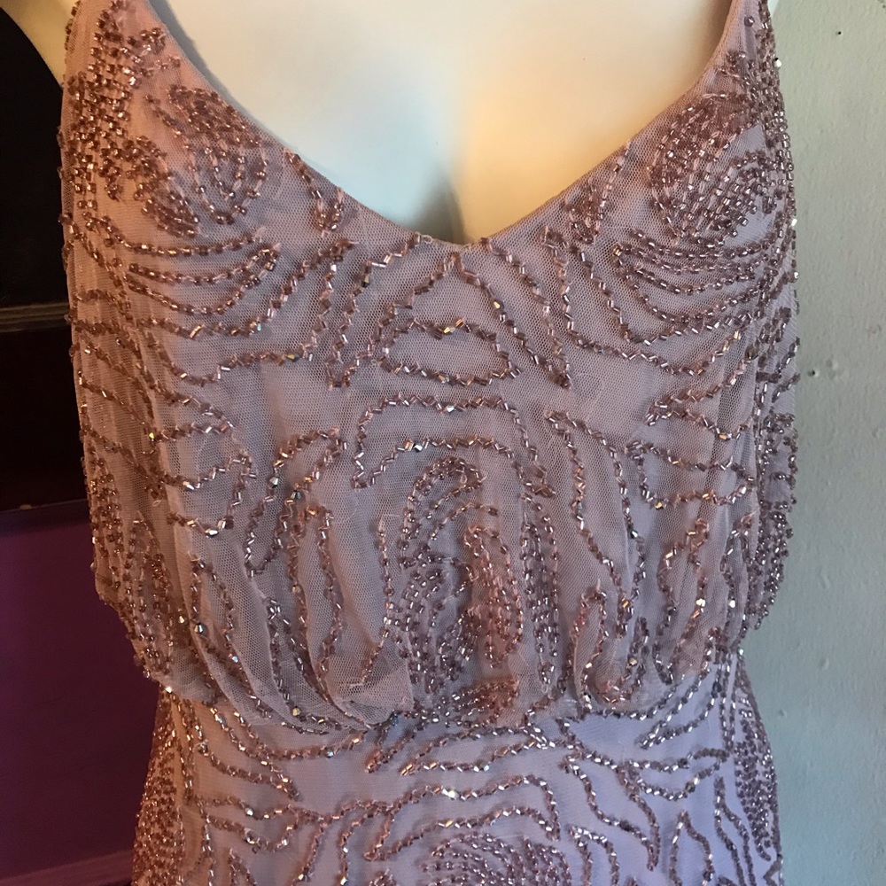 Adrianna papell beaded floral gown size 10p